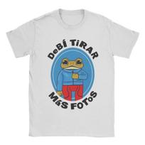 Men T-Shirt DTMF Debi Tirar Mas Fotos Vintage 100% Cotton Tees Short Sleeve Bad Bunny T Shirt Round Collar Tops Gift Idea S įvairiaspalvis