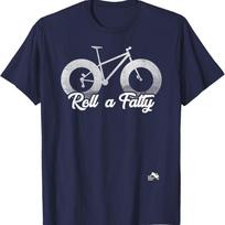 Roll A Fatty Fat Tire Bike T Shirt S įvairiaspalvis