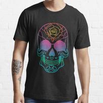 BEST SELLING Rainbow sugar skull Essential T-Shirt S įvairiaspalvis