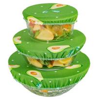 3Pcs/Set Bowl Cover Cloth Reusable Practical Fabric Keep Fresh Food Wraps for Home