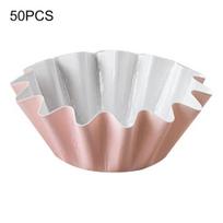 50Pcs Hard Muffin Cupcake Liner Paper Backing Cups Case Tray Decorating Tool rožinė