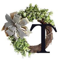 Wreath Pendant Easy to Hang Weather Resistant Colorfast Not Wither 26 Letters Eucalyptus Door Wreath Pendant Home Decor T