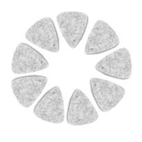 10x Pro Ukulele Soft Felt Pick Electric Guitar Mandolin Plectrum Musical Stringed Instrument Replacement Parts pilka