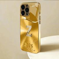 Tempered glass Phone Case Luxurious PhoneCase Letter“Z  Gold Pattern Design For iphone 17 Air 16 Pro 15 ProMax 14 13 12 11 Plus For iPhone11