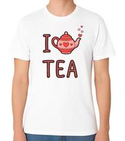 I Love Tea Cute Teapot Heart Graphic Unisex T-Shirt S įvairiaspalvis