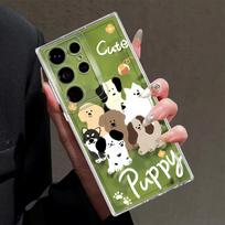 Case for Samsung Galaxy S26 S24 Note 20 Ultra 10 S20 Plus S25 Edge S21 S22 FE S23 Ultra Phone Cover Fresh Meadow Puppy Galaxy S24 FE