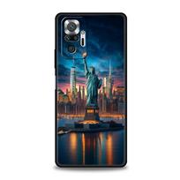 Case For Xiaomi Redmi Note 14 13 12 Pro Plus 5G 9S 9 10 11 4G 14C 13C 12C 10C 9C 9A Cover NYC New York City seaside scenery Redmi Note 13 Pro 5G