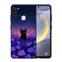 Funda Phone Cover Case for Samsung Galaxy A70 A06 A50 A05 A15 A16 A40 A04 A13 A20 A17 A12 Cartoon Night Sky Cat Galaxy A70