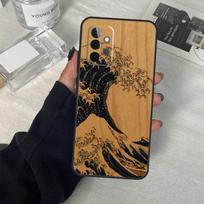 Wolf Bike Butterfly Wood Case For Samsung Galaxy A55 A35 A15 A52 A32 A12 A16 A26 A36 A56 A53 A33 A13 A14 A34 A54 A17 For Samsung A12