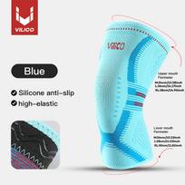 1 Pcs Compression Knee Support Sleeve Elastic Knee Pads Brace Springs Gym Sports Protector Basketball Hiking leg guards M