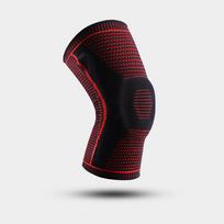 1/2 PC Knee Pads Strap Patella Medial Support Meniscus Silicone Compression Protection Sport Knee Braces Basketball Running Prot L raudona