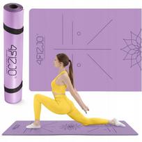 Mata Do Ćwiczeń Jogi Fitness Kauczukowa Antypoślizgowa 4Fizjo Premium