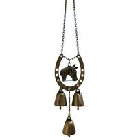 Decorative Lucky Horse Hoof Pendant Iron Art Pony Bell Pendant Hanging Wind Chime  Backyard ruda