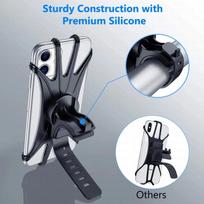 Silicone Bicycle Phone Holder Universal Bike Motorcycle Mobile Phone Stand Handlebar Clip Bracket for 4 to 6.5 inch Cell Phone juoda