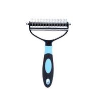 Undercoat Rake for Dogs, Dog Detangling Brush for Large Dogs, 2 in 1 Long Hair Cat Detangling Comb and Shedding Tool, Pet Hair Grooming Brush
