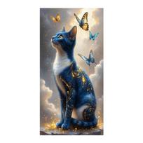 Colorful Cats Large Size Diamond Painting New Collection Animals Diy Full Square Round Drill Rhinestone Embroidery Mosaic Cross Stitch Kits Square drill 30x60cm