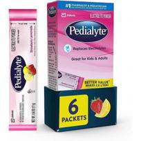Pedialyte miltelių paketėliai, braškių ir citrinadų skonio, 6 vnt.