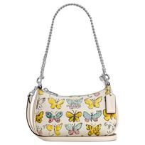 COACH Teri 19 Butterfly Print Coated Canvas Hand Crossbody Shoulder Bag Small Women's Multicolor ruda