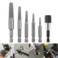 Damaged Bolt Screw Extractor Set with Extension Bit Holder Hex Shank for