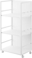 Yamazaki Concealed Storage Wagon L White Tower 1419 (Yamazaki Industries) W42×D32×H84.5cm (including casters) balta