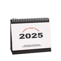 Protable Standing Flip 2025 English Desk Calendar Table Schedule Desktop Calendar Planning Daily Monthly Table Planner Gifts juoda