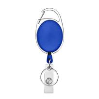 Retractable Badge Holders Belt Rope Lanyard Clip Keychain Name Tag Holder Keyring ID Card Key Ring Cord Reel Chain Badge mėlyna