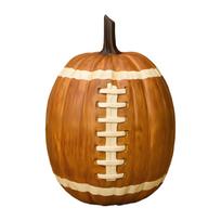 Decorative Football Pumpkin, Fall Harvest Table Centerpiece, Autumn Home Decor, Halloween Party Decoration, Realistic Resin Craft, 10 Inch One Size