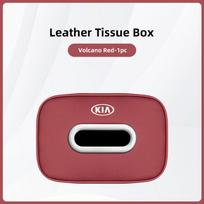 Car Tissue Box Holder Leather Car Armrest Napkin Case Sun Visor Backseat Bag For Kia Ceed Rio Niro Stonic K7 K5 K8 XCeed Soul K9