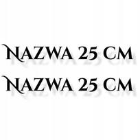 2 X Nazwa Łodzi Naklejki Wodoodporne Jacht Skuter Łódź Łódkę Kuter 25 Cm