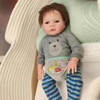 Reborn Baby Realistic Soft Body Alive Bebe Newborn Finished Hair-painted Doll Children Girls Gift Dolls 48cm