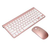 Klaviatūros ir pelės rinkinys 2.4G belaidis 78 klavišai USB plonas graviruotų klavišų dangteliai Ergonomika Tylus mygtukas Kompiuteris rožinio aukso spalvos