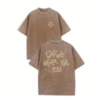 Heavy Men's Washed Vintage Oversized T-Shirts Street  Punk T Shirt women Harajuku Casual Cotton Short Sleeve Tee top S