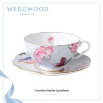 Wedgwood Cuckoo Blue Teacup and Saucer Set