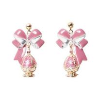 Anime Puella Magi Madoka Magica Cosplay Earrings Kaname Madoka Akemi Homura Tomoe Mami Soul Gem Pendant Ear Clips Jewelry Gifts rožinė