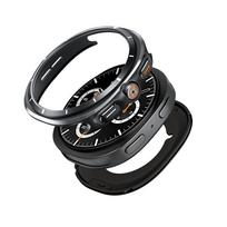 Metalinis dėklas-apsauga Samsung Galaxy Watch 8 44mm 40mm, kietas buferis, apsauginiai dėklai GALAXY WATCH 8 40/44mm, priedai for Galaxy 8 44mm juoda balta spalva
