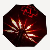 1PC Rammstein Performance Automatic Umbrella 8 Rib Portable Folding Black Iron Frame for Outdoor, Beach, Travel 0905181