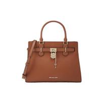 Michael Kors Hamilton serijos Klasikinis odinis krepšys-rankinė per petį, rankinė ant peties, vidutinio dydžio moteriški krepšiai, rudas 35T1GHMS2L-230 Basic Set (Bag+Dust Bag)