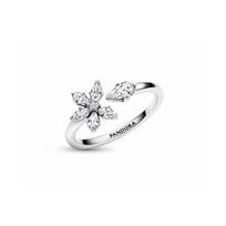 Pandora True Timeless kolekcija Žėrinis snaigės 925 sidabro atviras žiedas Moteriški žiedai 192611C01 Box,48