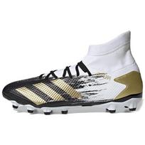 Adidas Predator 20.3 Round Toe Lace-Up MG (Rubber Short Studs) Non-Slip Soccer Shoes Men soccer shoes White Black Gold FW9188 40⅔