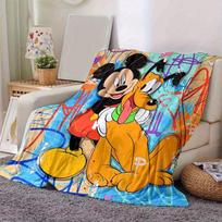 1pc. Mickey Mouse & Pluto Graffiti Art Blanket - Home Office Outdoor Gift for All Seasonsz0417241 130cmx150cm