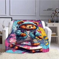 Cartoon Teddy bear Ted Printed blankets Warm Flannel blankets Soft and comfortable blanket bed linings Birthday Gift 100x150cm