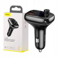Baseus Transmiter Fm Bluetooth Szybka Ładowarka 3X Usb Usb-C 36W Pd Qc 3.0