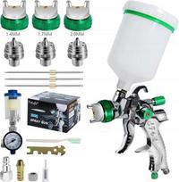 Pistolet Lakierniczy Do Malowania 3 Dysze Hvlp 600Ml 1.4 1.7 2.0 Dysza