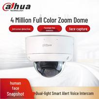 Dahua 4MP PoE Bullet Surveillance Camera with Two-Way Talk CN plug (adapter included) dvigubo apšvietimo spalvotas naktinis matymas