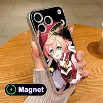 Game GI Yanfei Clear TPU Magsafe Mobile Phone Case for iPhone 17 16 15 14 13 12 11 Air Pro Max Plus Mini Colorful Cover iPhone 11 Pro Max