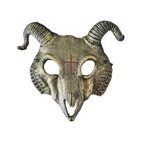PU Bloody Skull Mask Halloween Goat Horn Mask Gothic   Party Supplies auksas