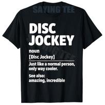 Funny DJ Art for Unisex Women Disc Jockey Music DJ Lover TShirt Y2k Letters Printed Streetwear Clothing Novelty Gift Saying Tee S