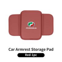 Leather Car Armrest Box Pad Car Seat Side Storage Pocket Mat For Perodua Myvi Axia Alza Kancil Rusa Kembara Kenari