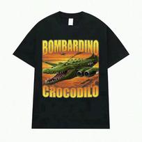 Bombardino Crocodilo Funny Brain Rot Meme T Shirt Italian Brainrot Humor T-Shirts Men Women Summer S įvairiaspalvis