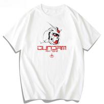 2026 New Mobile Suit Gundam Print T-shirt Short Sleeve T-shirt Men's and Women's T-shirt Sports Fitness Men's T-shirt S įvairiaspalvis
